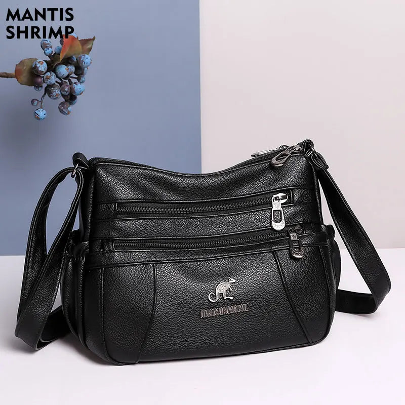 Vintage PU Leather Shoulder Bags Women