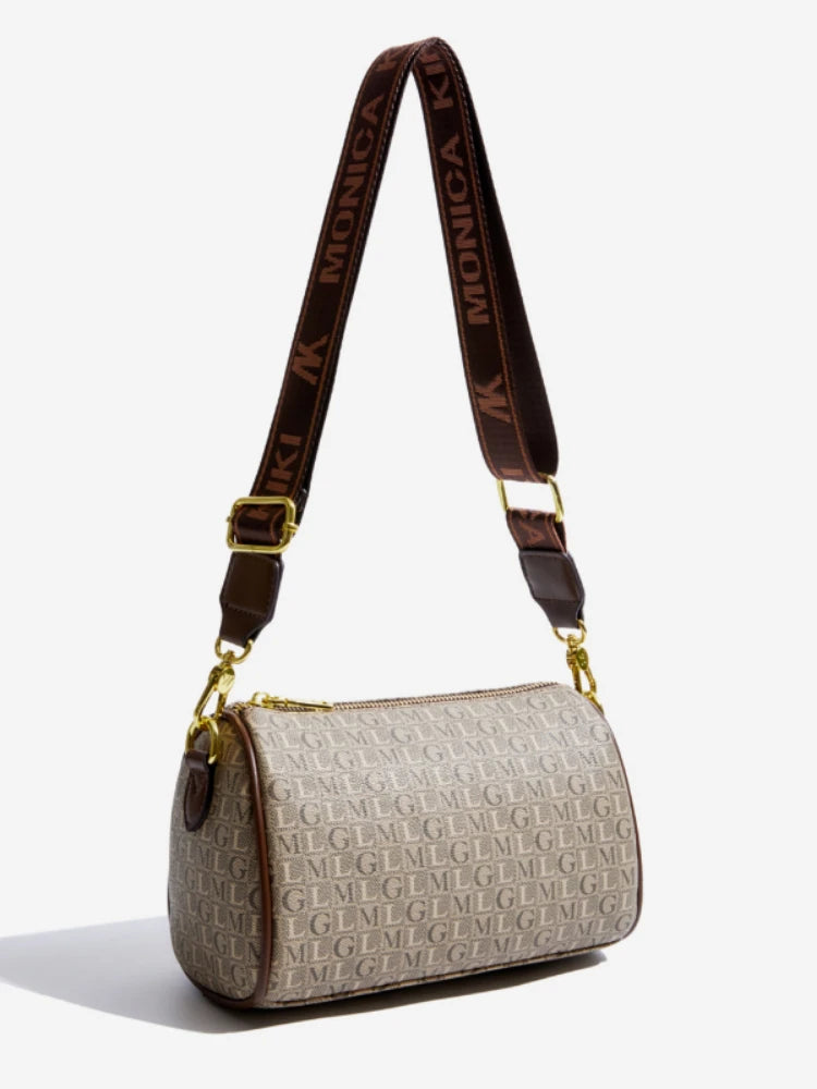 Vintage Boston Shoulder Bag Soft Leather Messenger Bag Ethnic Crossbody Bag