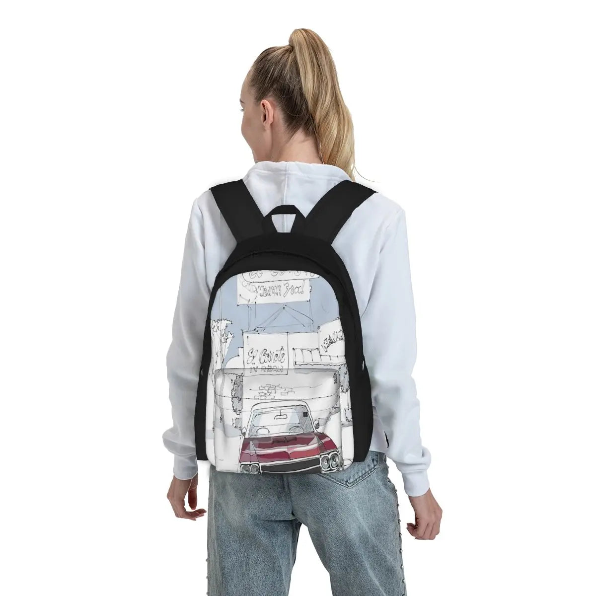 Vintage Car 90 Backpacks Men's Backpacks Bags For Women