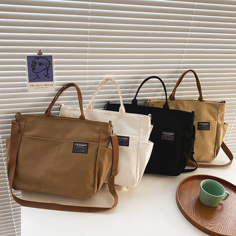 Vintage Casual Shoulder Bags for Women Canvas Large Capacity Handbag Tote