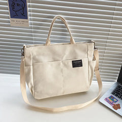 Vintage Casual Shoulder Bags for Women Canvas Large Capacity Handbag Tote