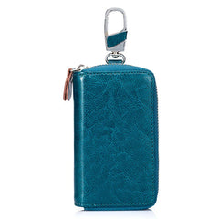 Vintage Cow Leather Key Holder Bag Organizer Keychain Car Key Case Pouch