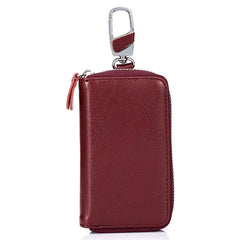 Vintage Cow Leather Key Holder Bag Organizer Keychain Car Key Case Pouch