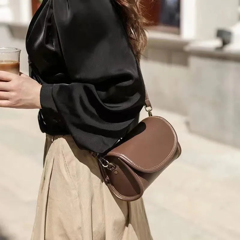 Vintage Leather Cell Phone Crossbody Shoulder Bag Messenger