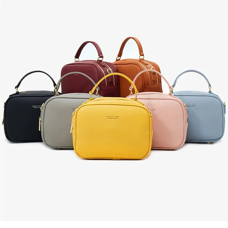 Vintage PU Leather Cell Phone Shoulder Bag Messenger Bags