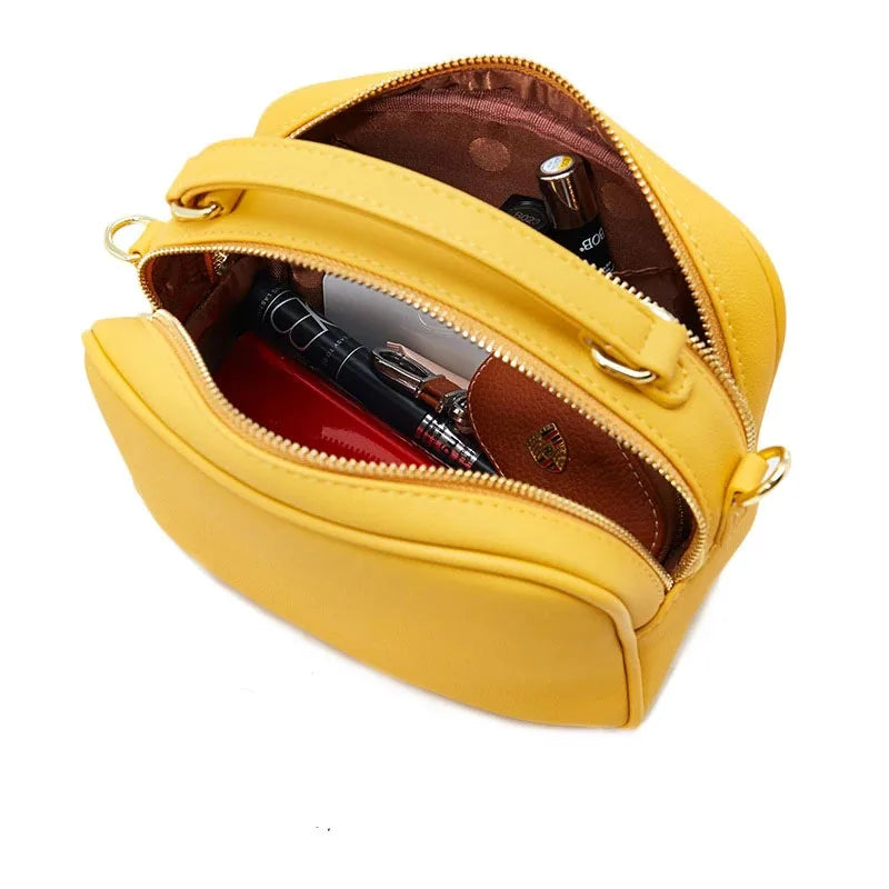 Vintage PU Leather Cell Phone Shoulder Bag Messenger Bags
