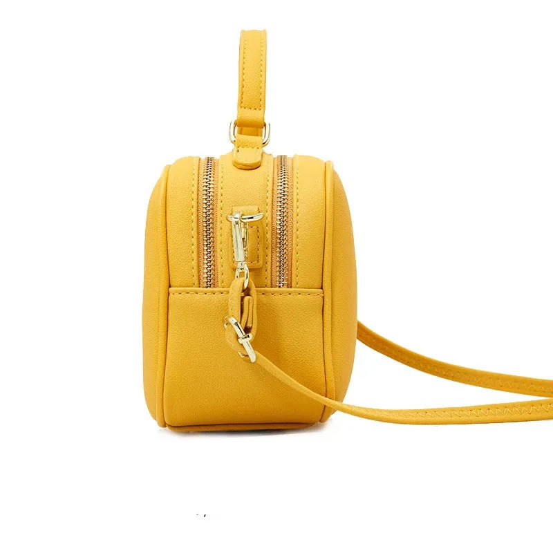 Vintage PU Leather Cell Phone Shoulder Bag Messenger Bags