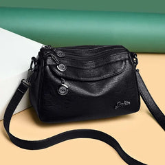 Vintage Leather Shoulder Bag for Women Small Crossbody Bag Ladies Summer Bags