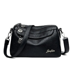 Vintage Leather Shoulder Bag for Women Small Crossbody Bag Ladies Summer Bags