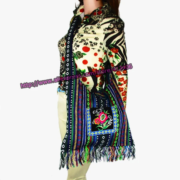 Vintage Ethnic Hippie Floral Cross Body Bag
