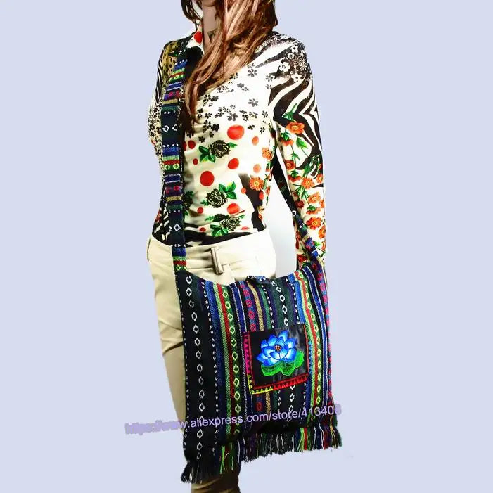 Vintage Ethnic Hippie Floral Cross Body Bag