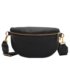 Vintage Fanny Pack Woman Banana Waist Bag Wide Shoulder Strap Crossbody Chest Ba
