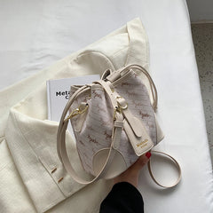 Vintage Women's Handbag PU Leather Bucket Shoulder Messenger Bag