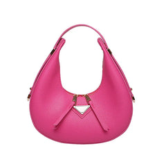 Vintage Litchi Pattern Crescent Bag Armpit Shoulder Bag