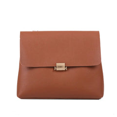Vintage PU Leather Shoulder Bag Women's High Capacity Handbag