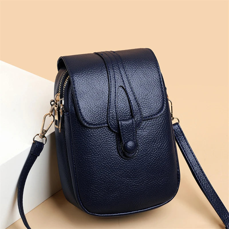 Small Shoulder Bags for Women Retro PU Leather Crossbody Phone Purse Messenger B