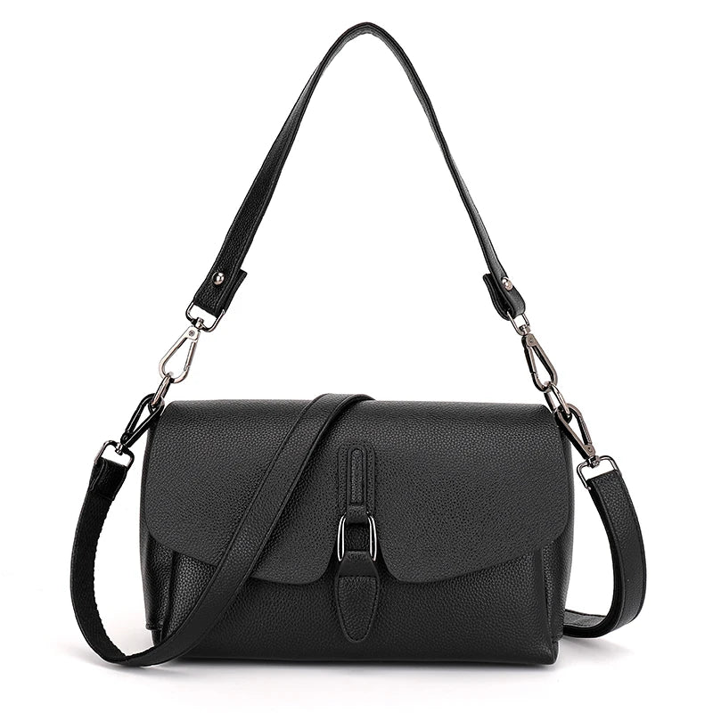Vintage Flap Shoulder Bag Women Soft PU Purses and Handbags
