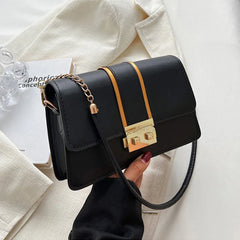 Vintage Flap Shoulder Bags PU Leather Underarm Messenger Bag for Women
