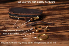 Vintage Leather Car Key Holder Keychain Men Key Wallet