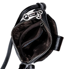 Vintage Leather Cell Phone Bag Soft Real Cowhide Crossbody Shoulder Bag