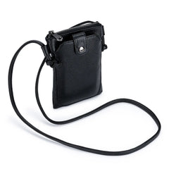 Vintage Leather Cell Phone Bag Soft Real Cowhide Crossbody Shoulder Bag