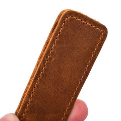 Vintage Leather + Copper Car Key Case Holder Ring Men Women's Key Chain Wallet