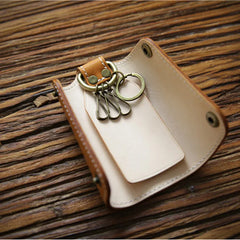 Vintage Leather Key Wallet Men Women Car Key Bag Function Key Case