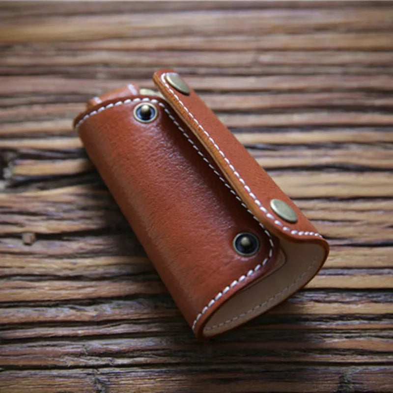 Vintage Leather Key Wallet Men Women Car Key Bag Function Key Case