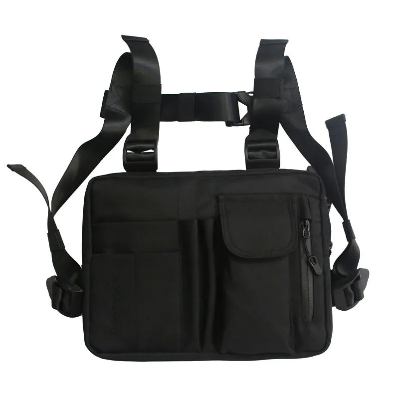 Vintage Hip Hop Tactical Functional Men Shoulder Bag Streetwear