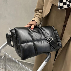 Vintage Large Capacity Armpit Bag Soft PU Leather Women's Handbag