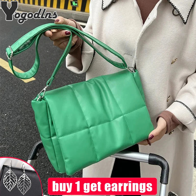 Vintage Large Capacity Armpit Bag Soft PU Leather Women's Handbag