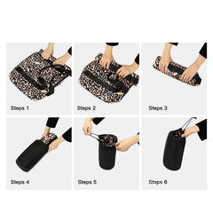 Leopard Print Sports Yoga Fitness Travel Bag for Women