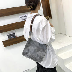 Vintage Leopard Shoulder Bag Women Leather Crossbody Bag For Female Large Tote
