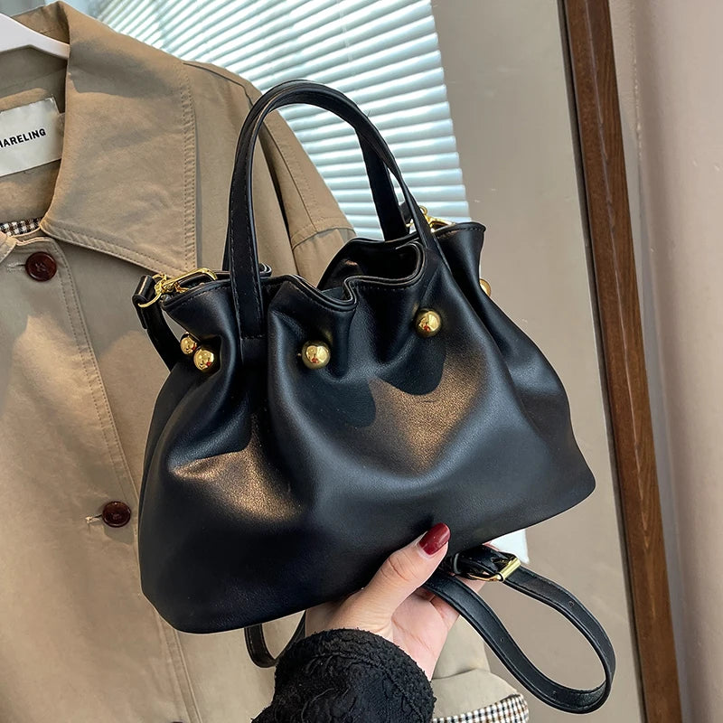 Vintage Woman Bucket Bag TOTE Bags Mini Purse Lady Shoulder Bag