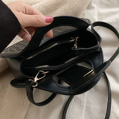 Vintage Crocodile Pattern Pu Leather Handbag Casual Women's Shoulder Bag