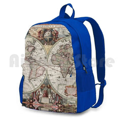 Vintage World Map Backpack Waterproof Camping Travel
