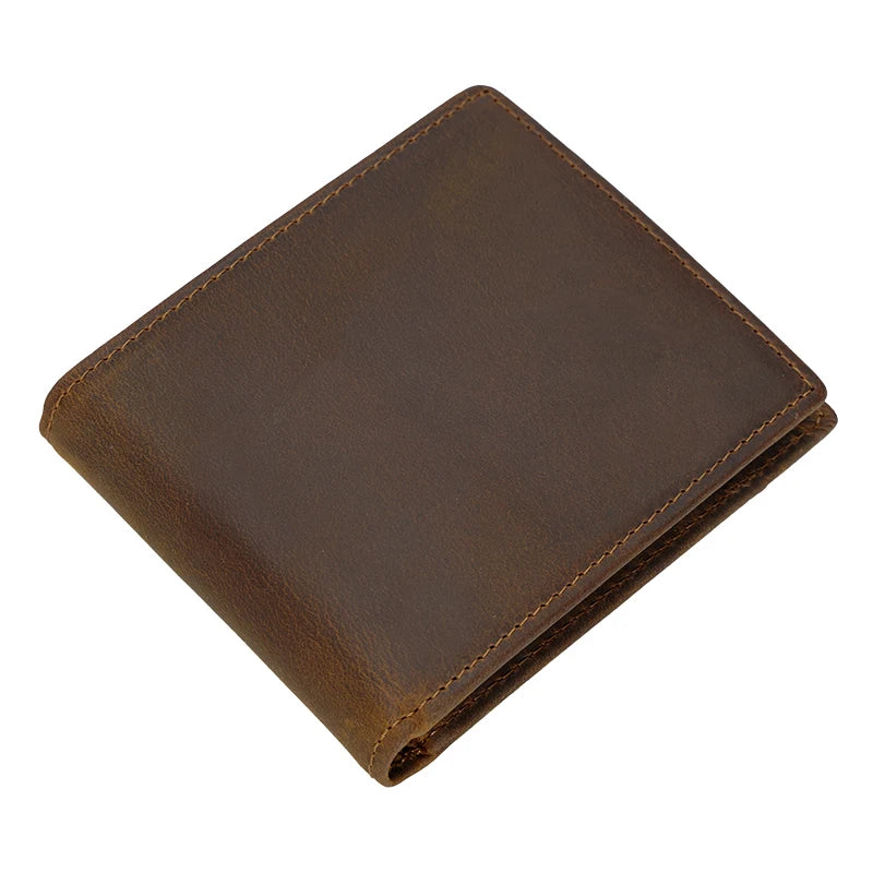 Vintage Men Leather Wallet Money Clip Credit Card Purses