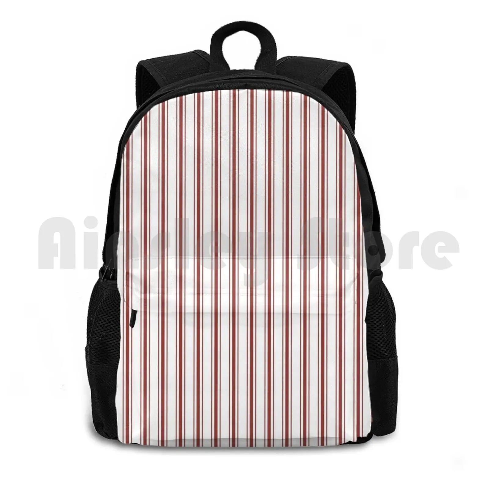 Vintage Red Milk Paint Mattress Ticking Wide Stripe