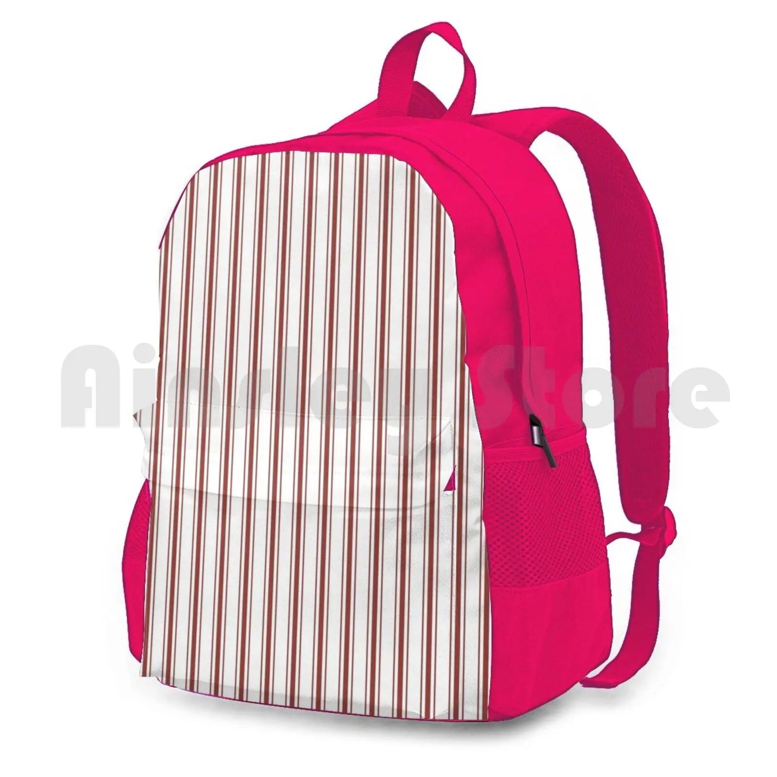 Vintage Red Milk Paint Mattress Ticking Wide Stripe