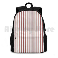 Vintage Red Milk Paint Mattress Ticking Wide Stripe