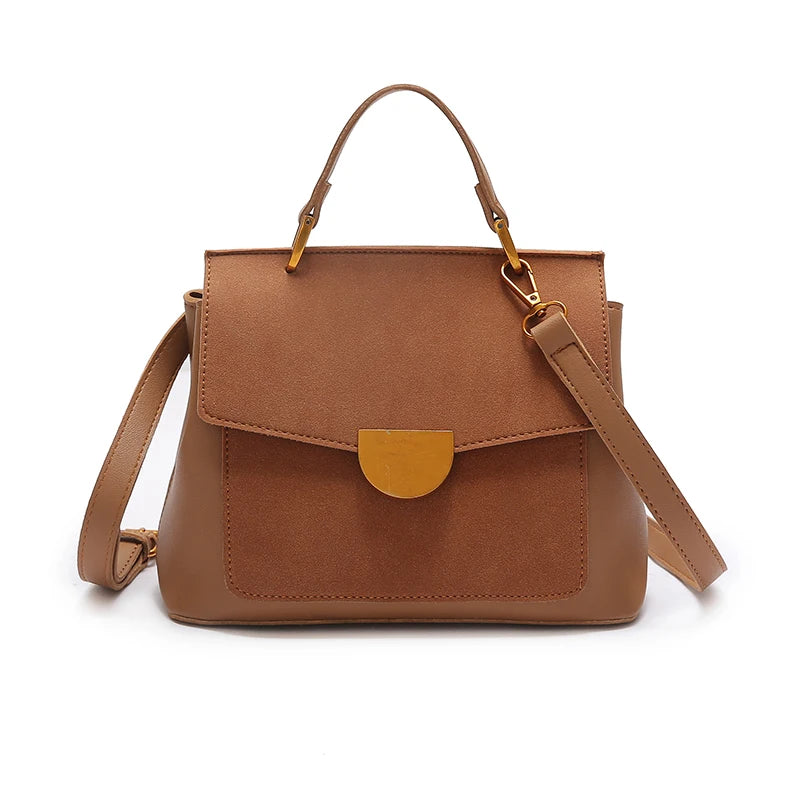 Vintage Nubuck Leather Shoulder Bags Large Capacity Crossbody Shopping Bag