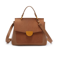 Vintage Nubuck Leather Shoulder Bags Large Capacity Crossbody Shopping Bag