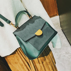 Vintage Nubuck Leather Shoulder Bags Large Capacity Crossbody Shopping Bag