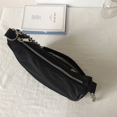 Vintage Nylon Chain Shoulder Hobo Bags For Women Crossbody Messenger Bag