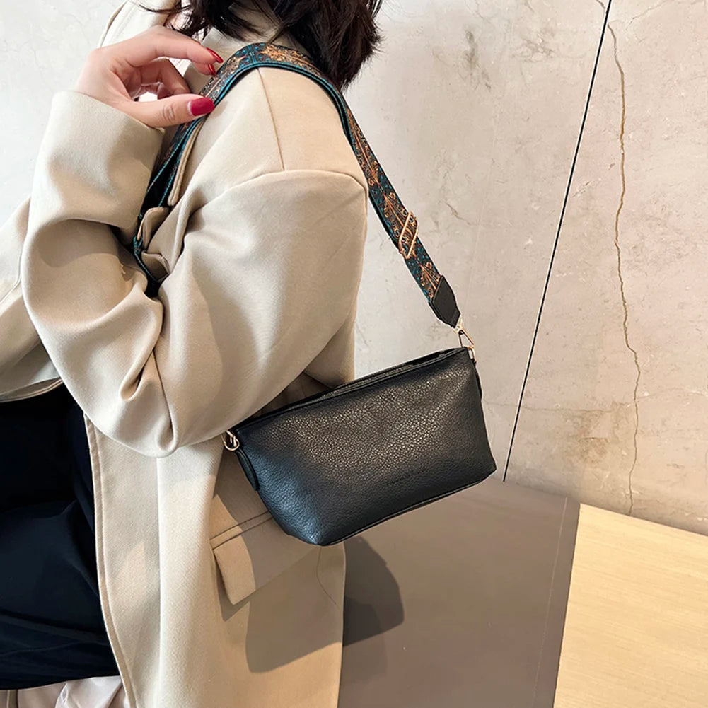 Vintage PU Messenger Bags Small Square Female Shopping Bag