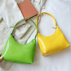 Vintage PU Patent Leather Women Shoulder Bags