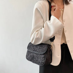 Vintage Plaid Women Shoulder Bag Cross Body Flap OL Daily Style