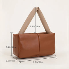 Vintage Quilted Lattice Handbag Women Top-Handle Bag Casual PU Leather Handbags