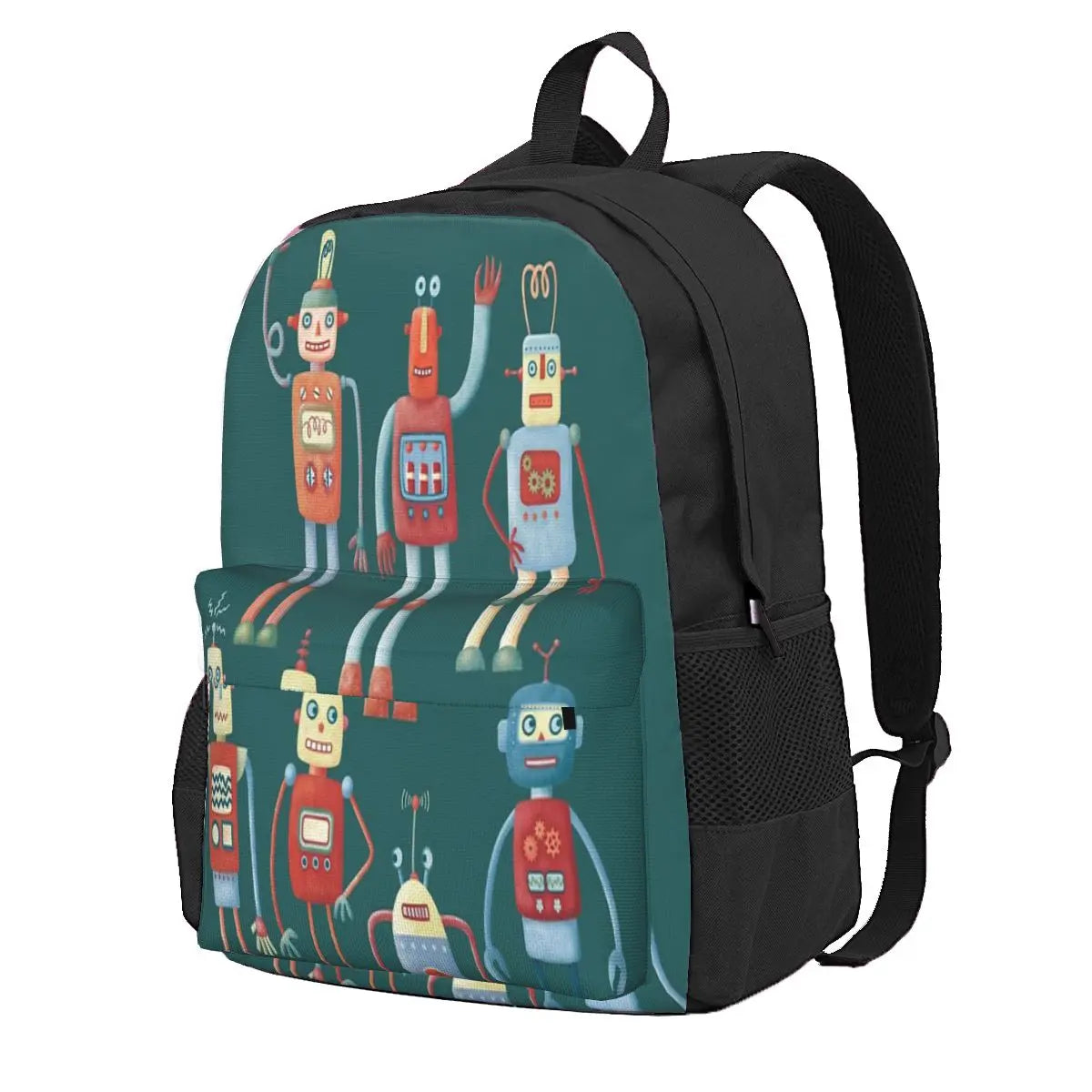 Vintage Retro Robots Backpacks Men's Backpacks Bags For Women Kids
