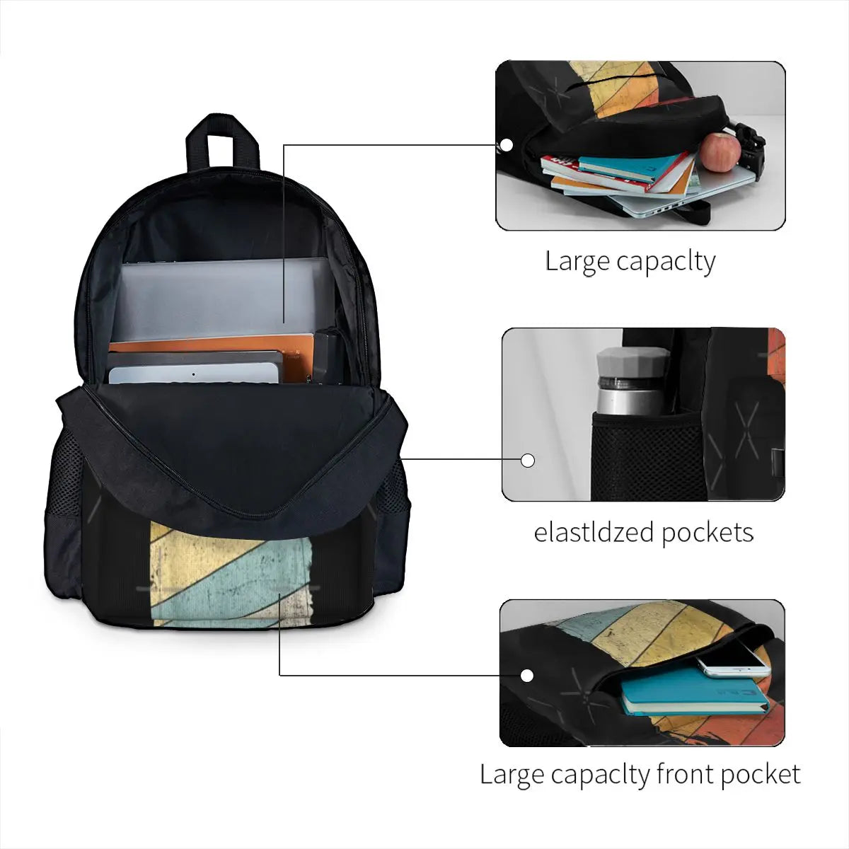 Vintage Rock Climber Backpacks Men's Bags For Women